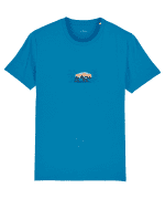 Blue t-shirt with buffalo print on chest beautiful
