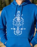 bright blue organic hoodie by itoro