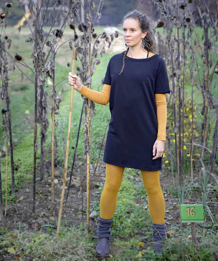 Black Beauty organic dress ITORO Bio Eco Kleid